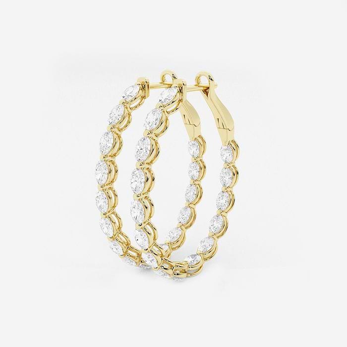 Inside Out Oval Hoop Earrings