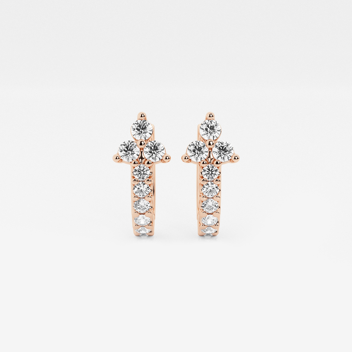 näas Romancing 1/2 ctw Round Lab Grown Diamond Huggie Hoop Earrings