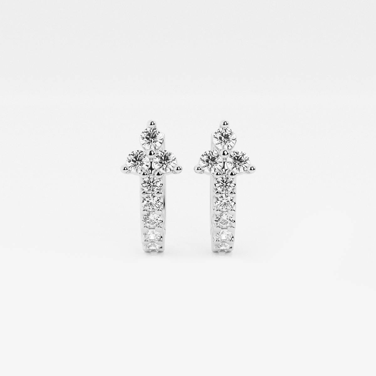 näas Romancing 1/2 ctw Round Lab Grown Diamond Huggie Hoop Earrings