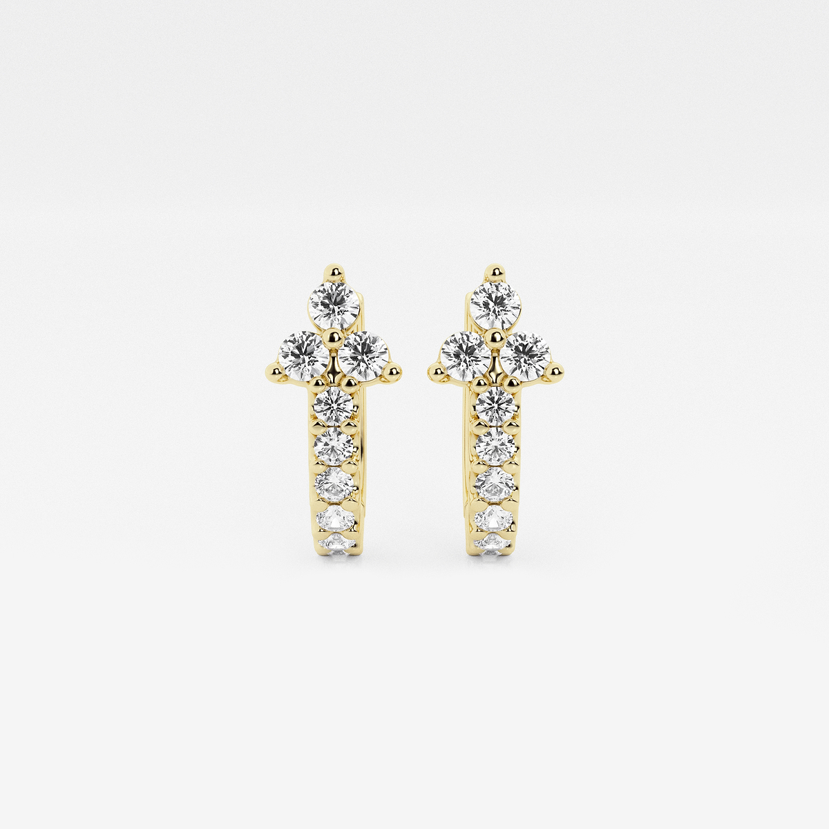 näas Romancing 1/2 ctw Round Lab Grown Diamond Huggie Hoop Earrings