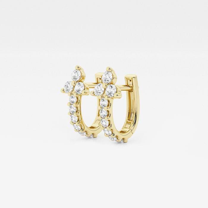 Round Huggie Hoop Earrings