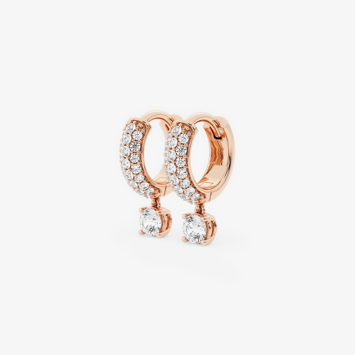 Additional Image 1 for  näas Bombë 1/2 ctw Round Lab Grown Diamond Huggie Hoop Earrings