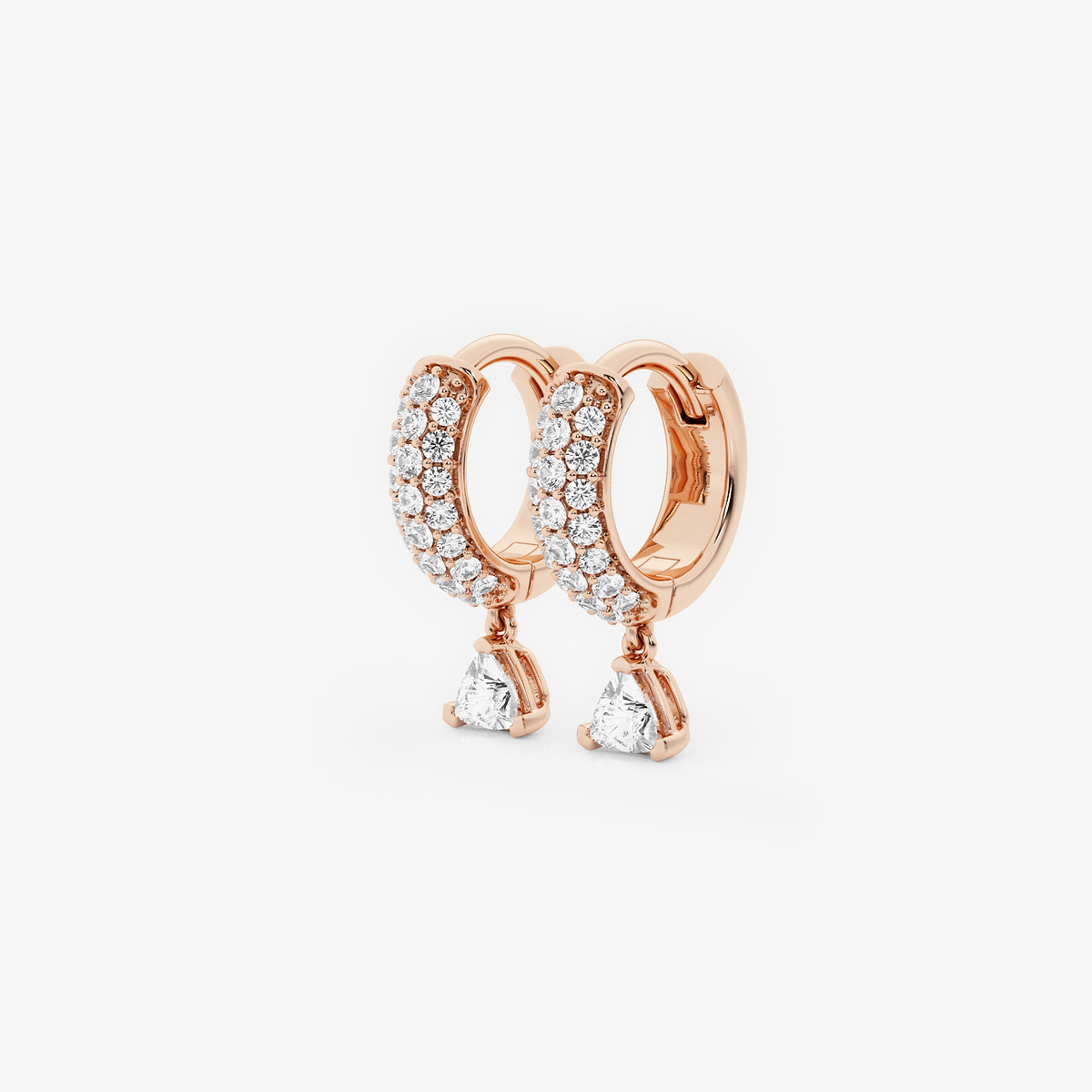 Additional Image 1 for  näas Bombë 2/5 ctw Trillion Lab Grown Diamond Huggie Hoop Earrings