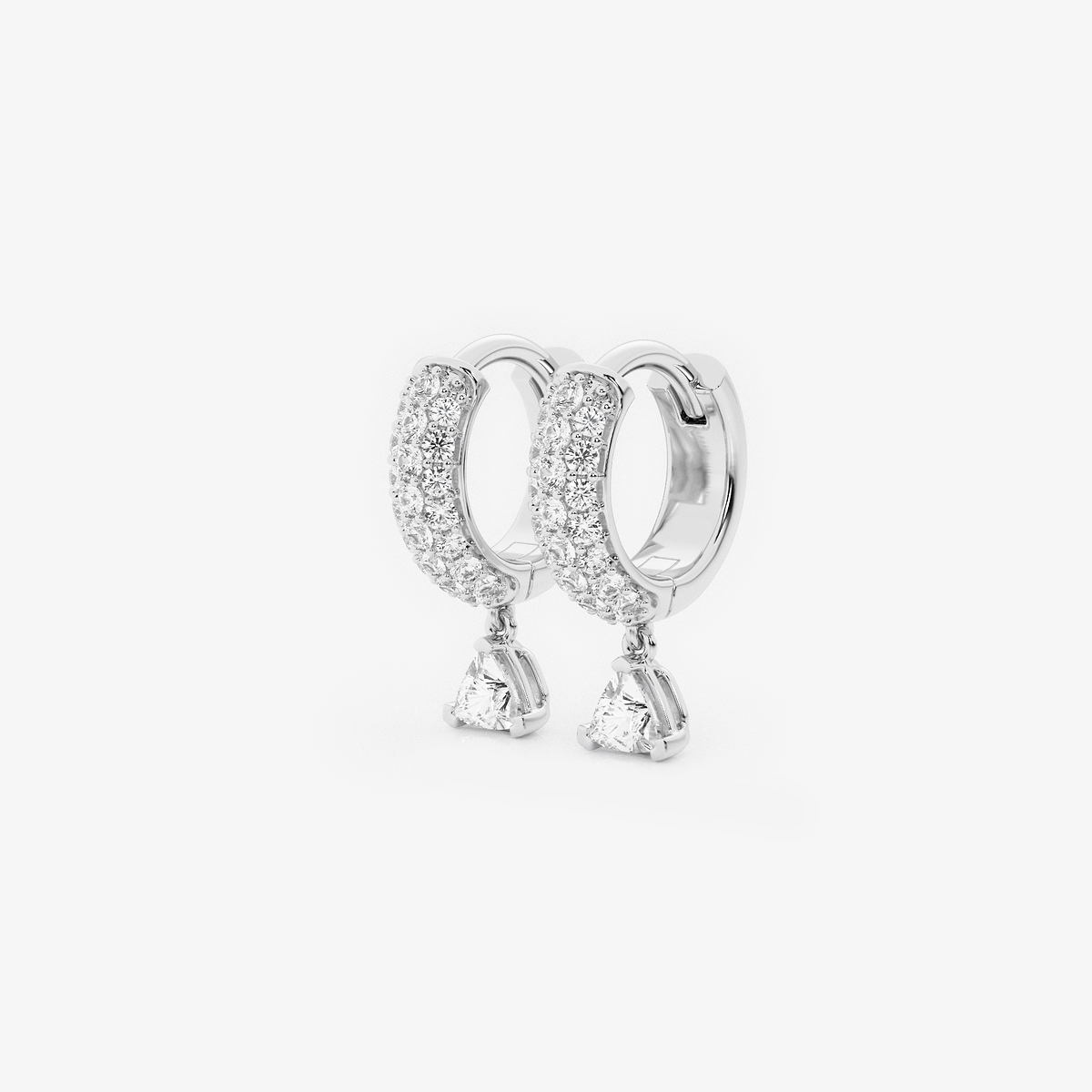 Additional Image 1 for  näas Bombë 2/5 ctw Trillion Lab Grown Diamond Huggie Hoop Earrings
