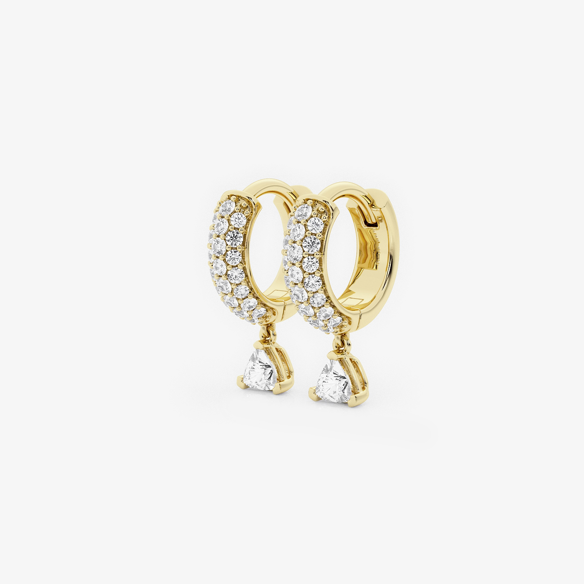 Additional Image 1 for  näas Bombë 2/5 ctw Trillion Lab Grown Diamond Huggie Hoop Earrings