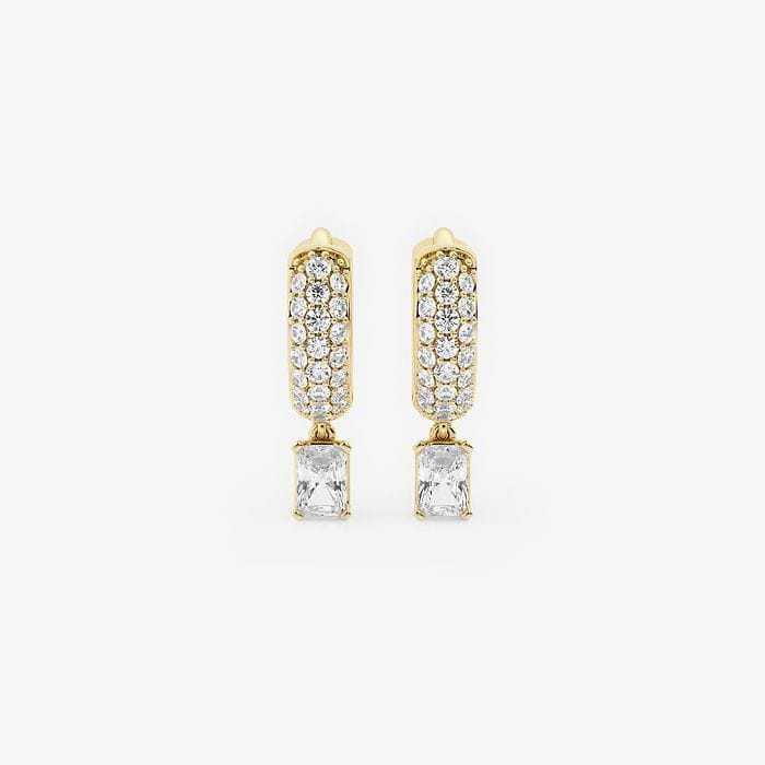 näas Bombë Huggie Radiant Hoop Earrings