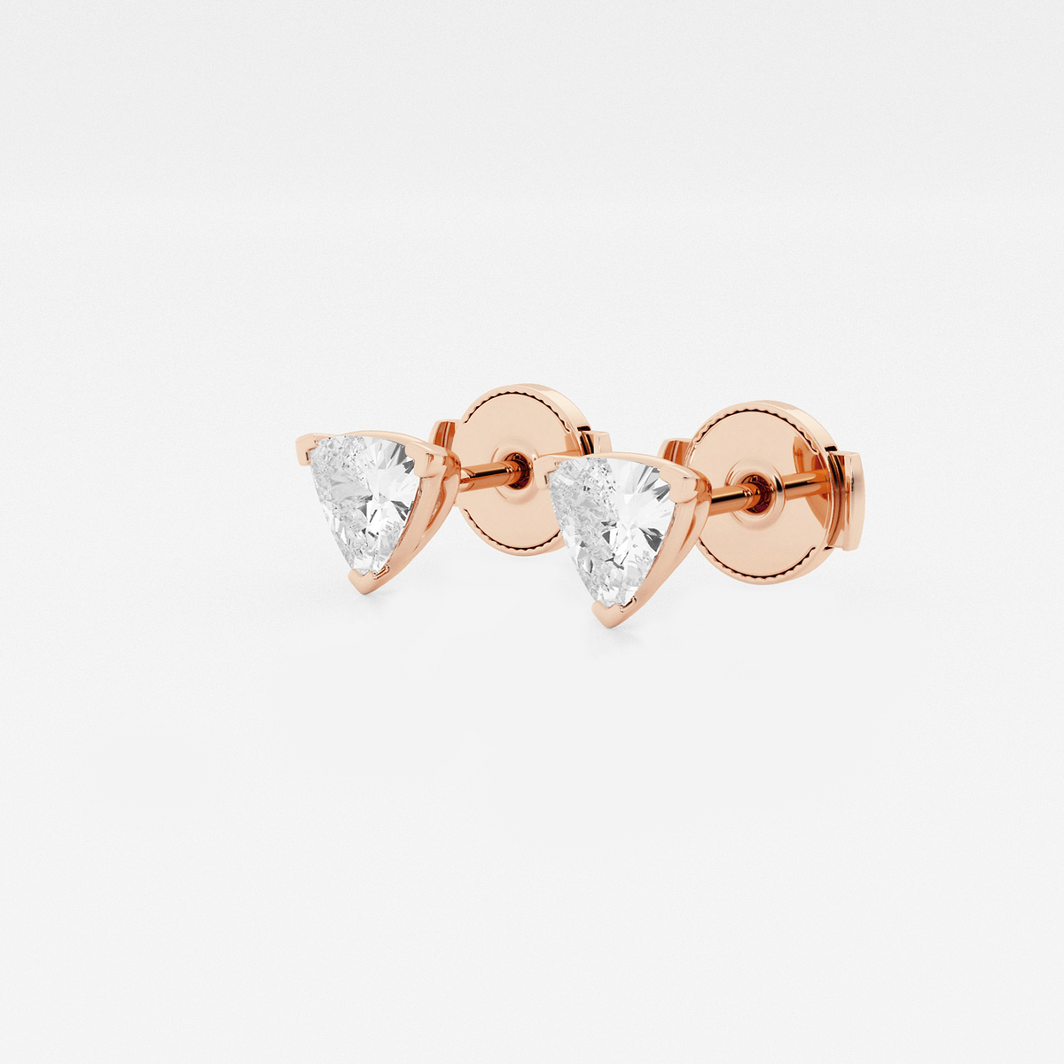 Additional Image 1 for  näas Ethereal 1 ctw Trillion Lab Grown Diamond Stud Earrings