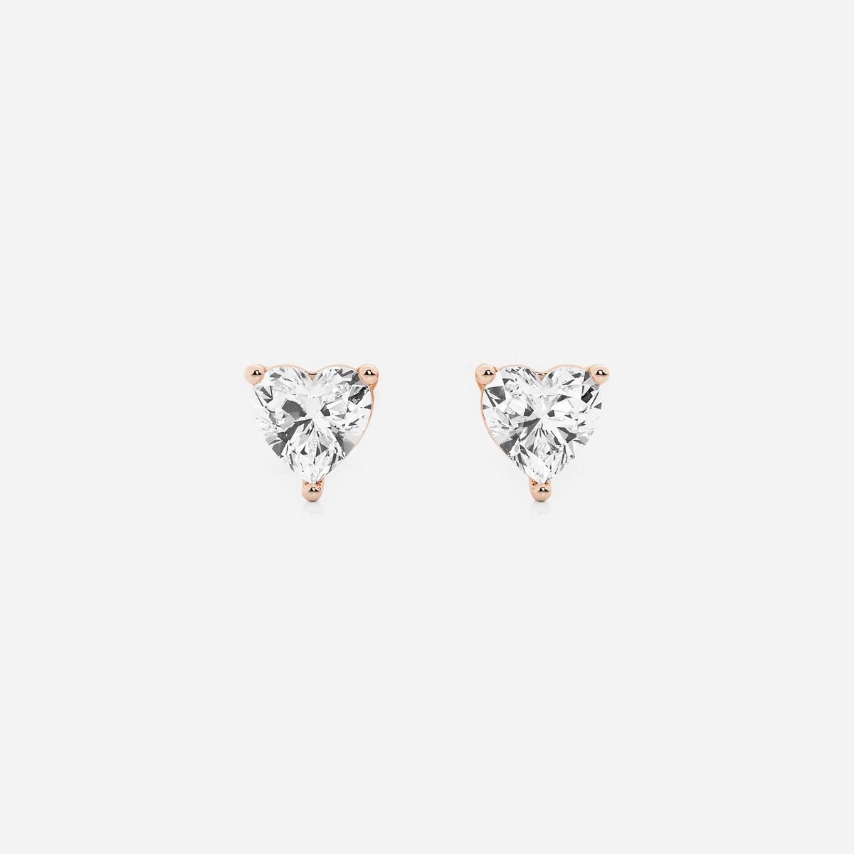 näas Ethereal 1 ctw Heart Lab Grown Diamond Stud Earrings