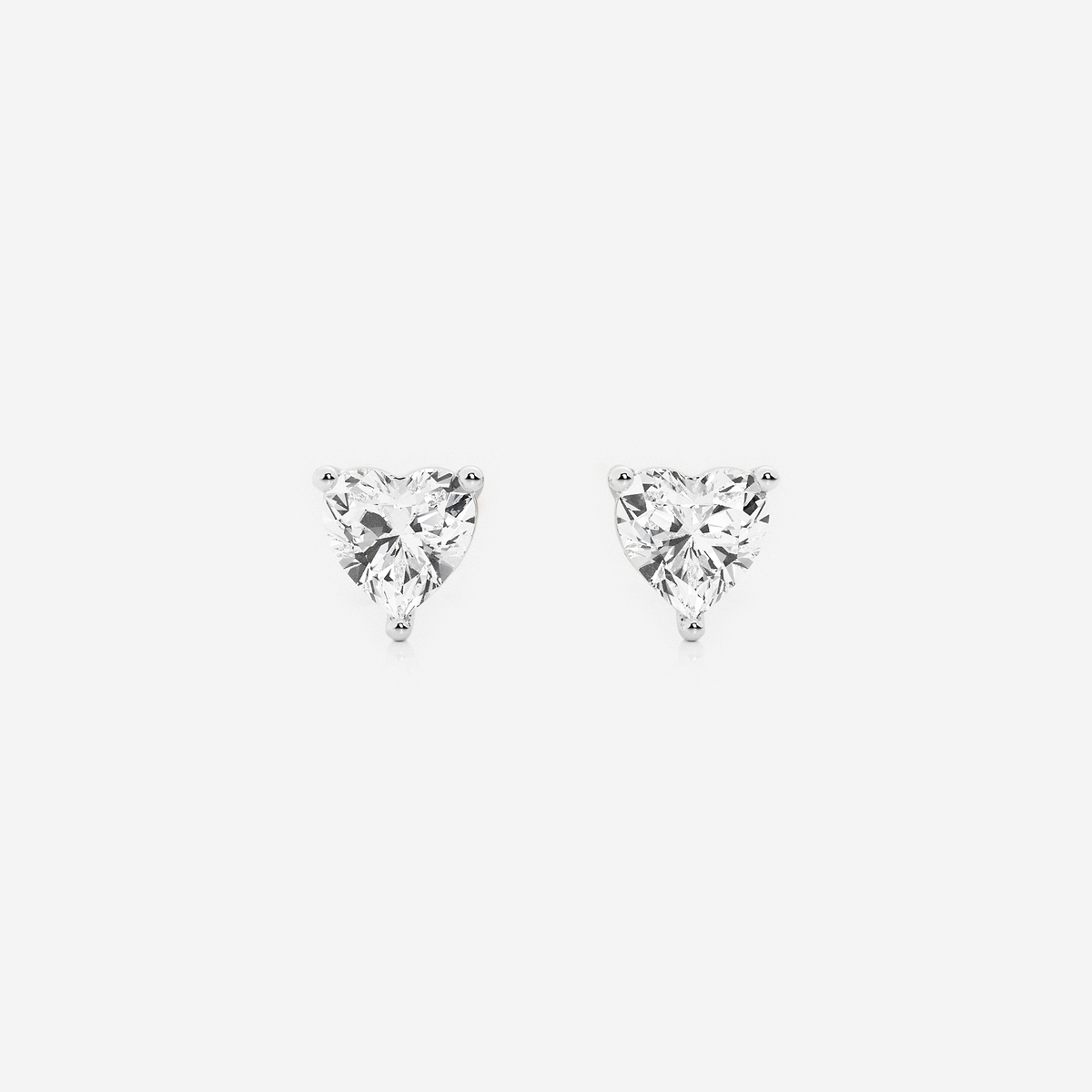 näas Ethereal 1 ctw Heart Lab Grown Diamond Stud Earrings