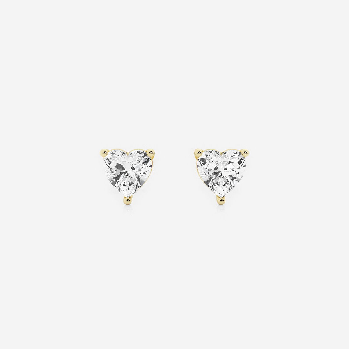 näas Ethereal 1 ctw Heart Lab Grown Diamond Stud Earrings