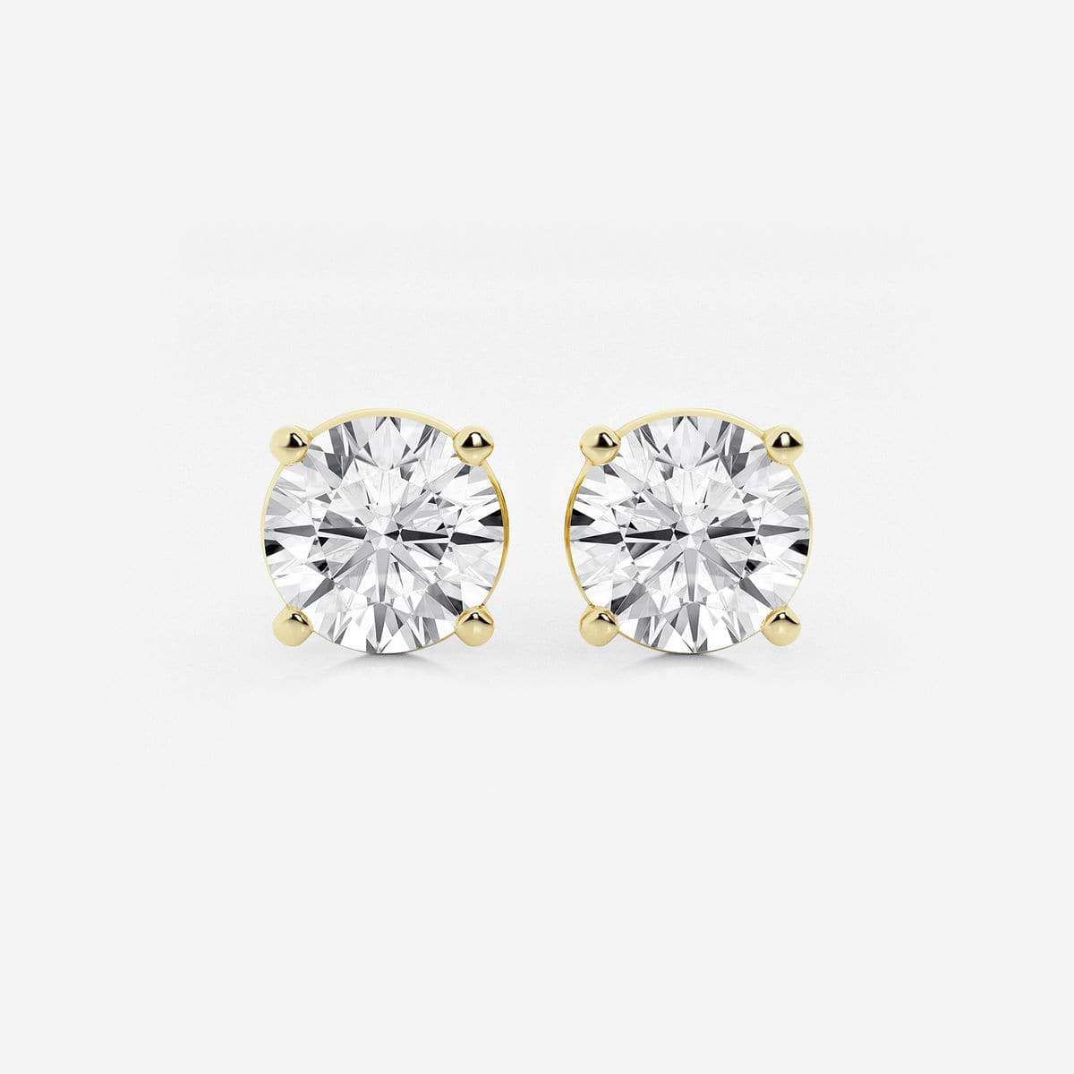 4 ctw Round Colorless (D) Lab Grown Diamond Stud Earrings