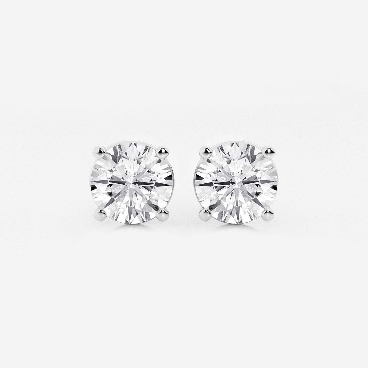 4 ctw Round Colorless (E) Lab Grown Diamond Certified Stud Earrings