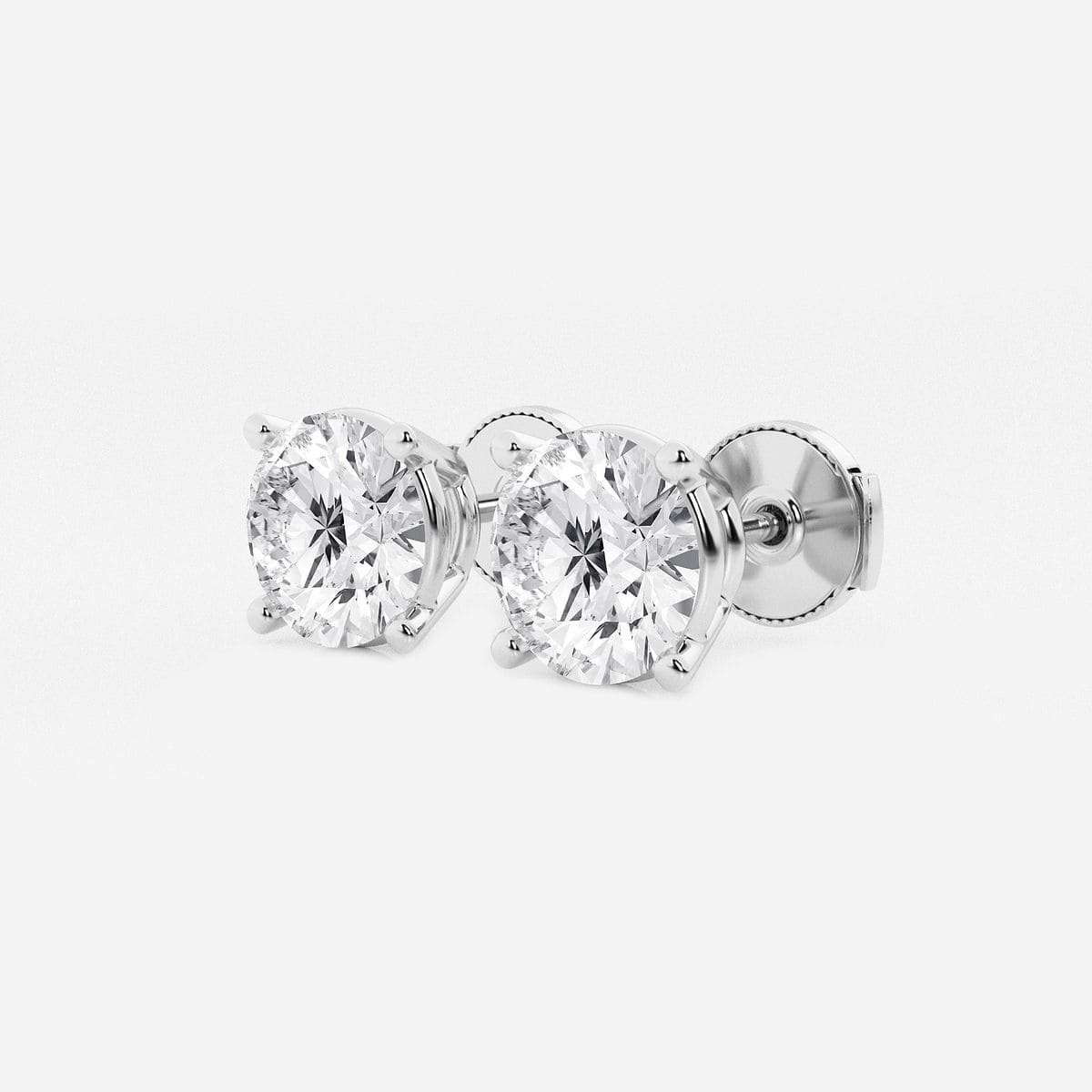 Additional Image 1 for  4 ctw Round Colorless (E) Lab Grown Diamond Certified Stud Earrings