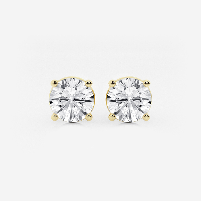 Classic Round Studs - 4 ctw Round Lab Grown Diamond Stud Earrings