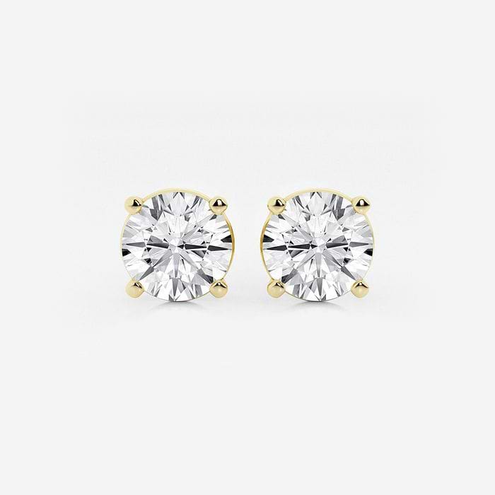 4 ctw Round Near-Colorless (F-G) Lab Grown Diamond Certified Stud Earrings
