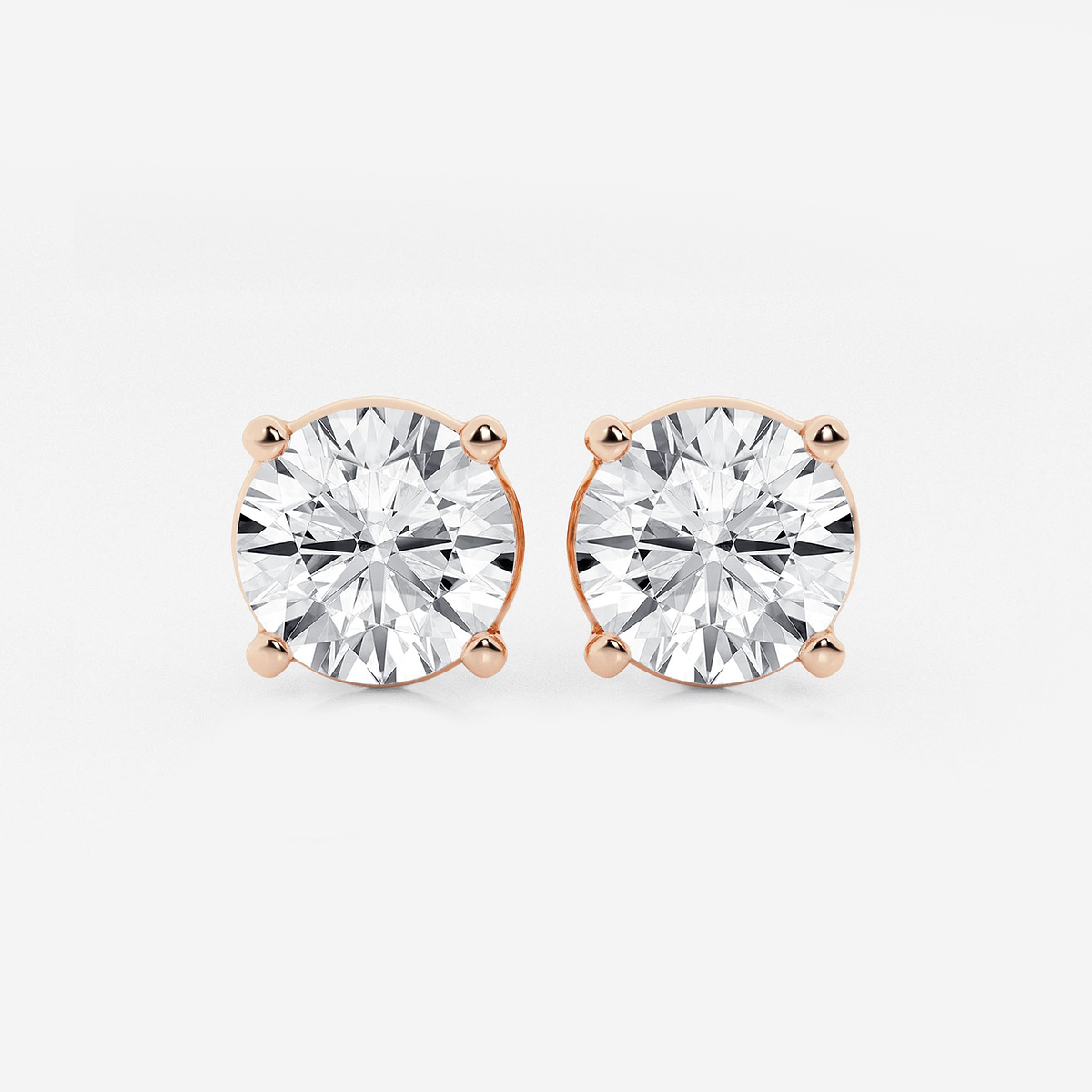 6 ctw Round Lab Grown Diamond Stud Earrings