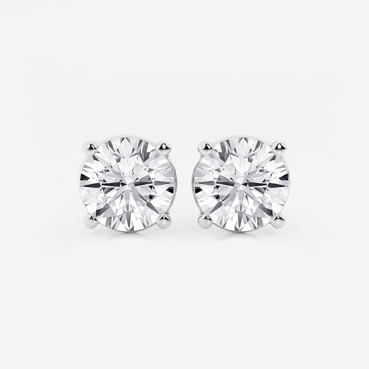 6 ctw Round Lab Grown Diamond Stud Earrings