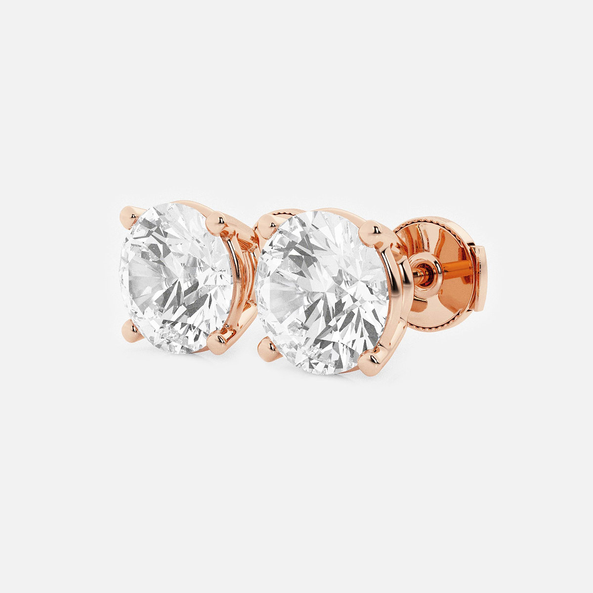 Additional Image 1 for  6 ctw Round Lab Grown Diamond Stud Earrings