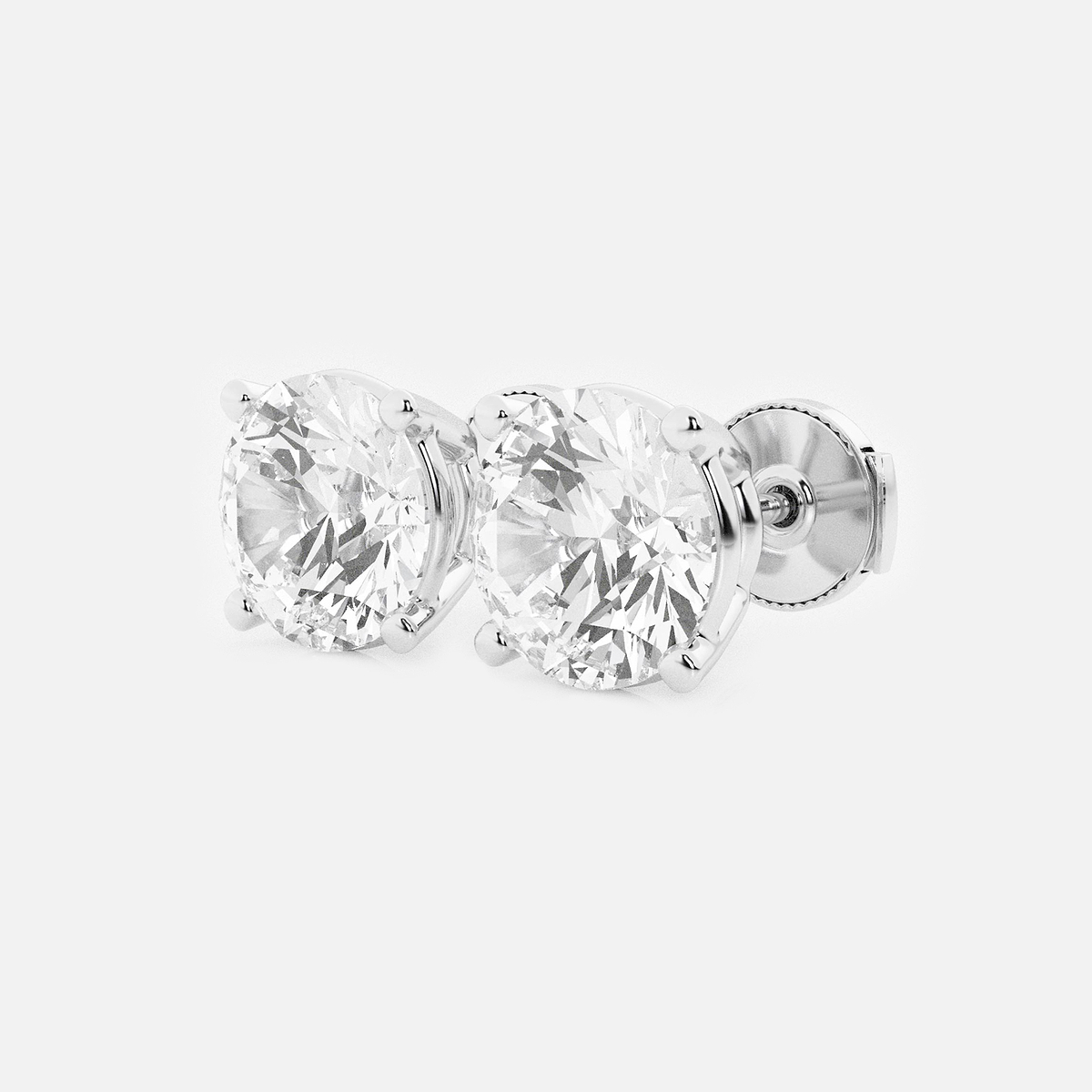 Additional Image 1 for  6 ctw Round Lab Grown Diamond Stud Earrings