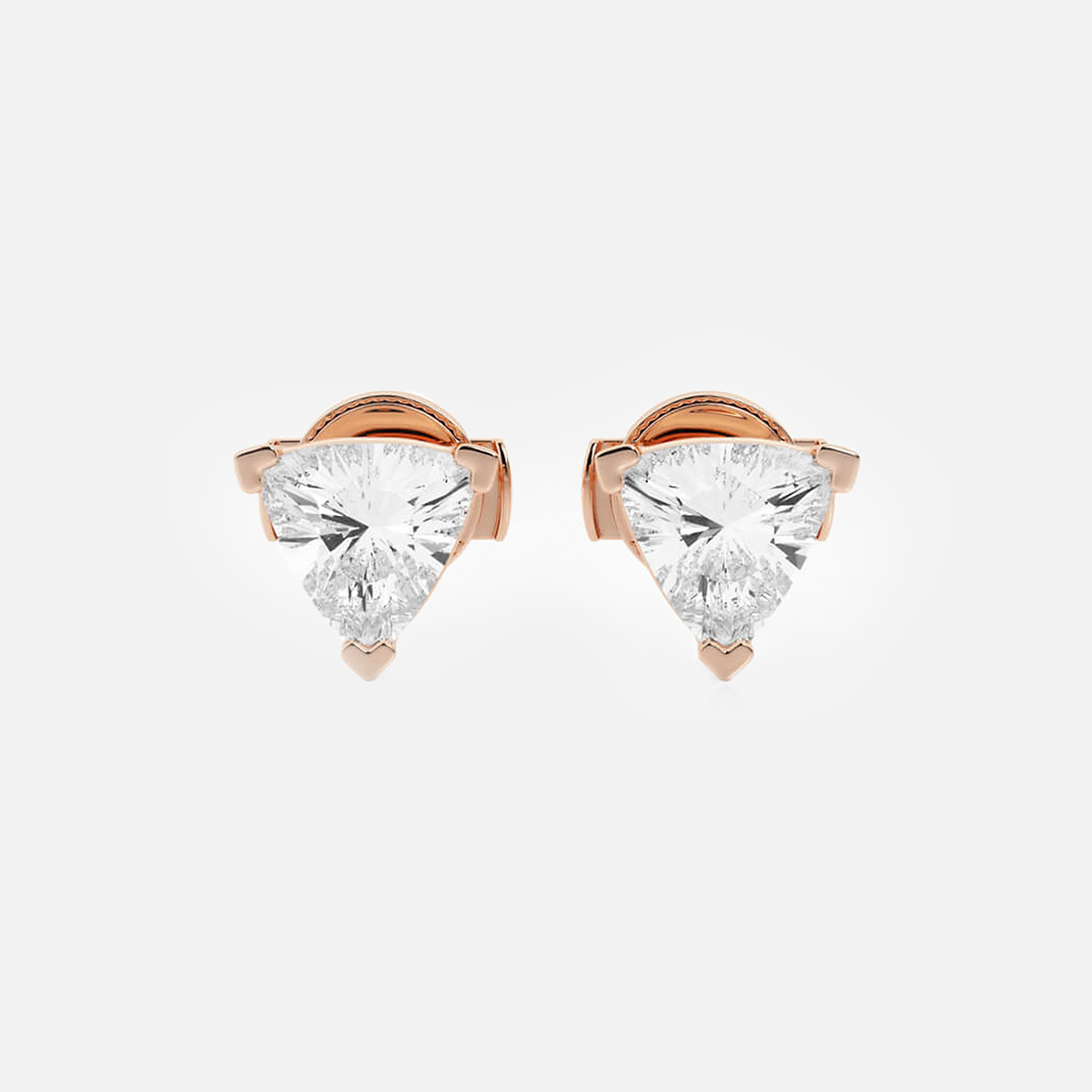 näas Ethereal 2 ctw Trillion Lab Grown Diamond Certified Stud Earrings