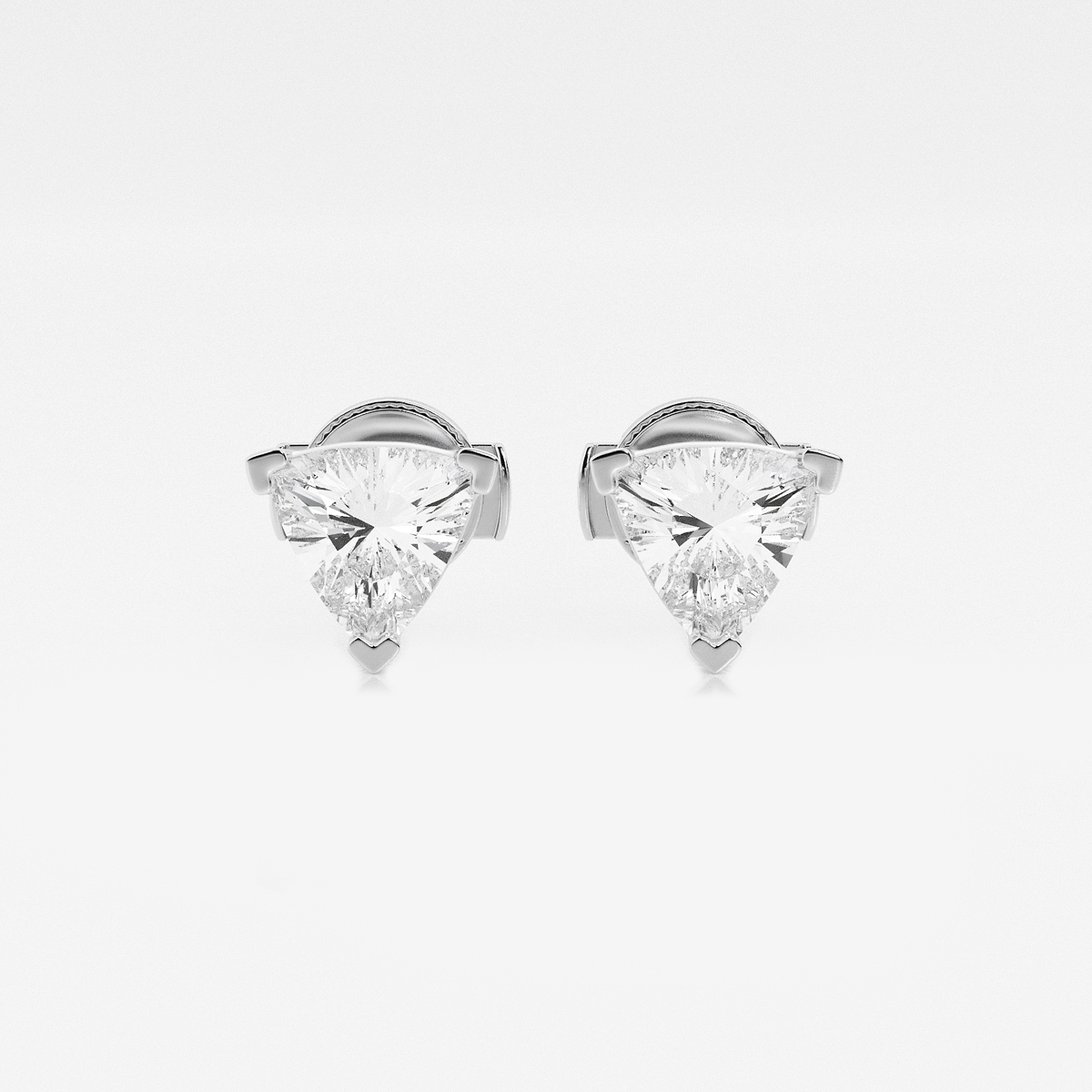 näas Ethereal 2 ctw Trillion Lab Grown Diamond Certified Stud Earrings