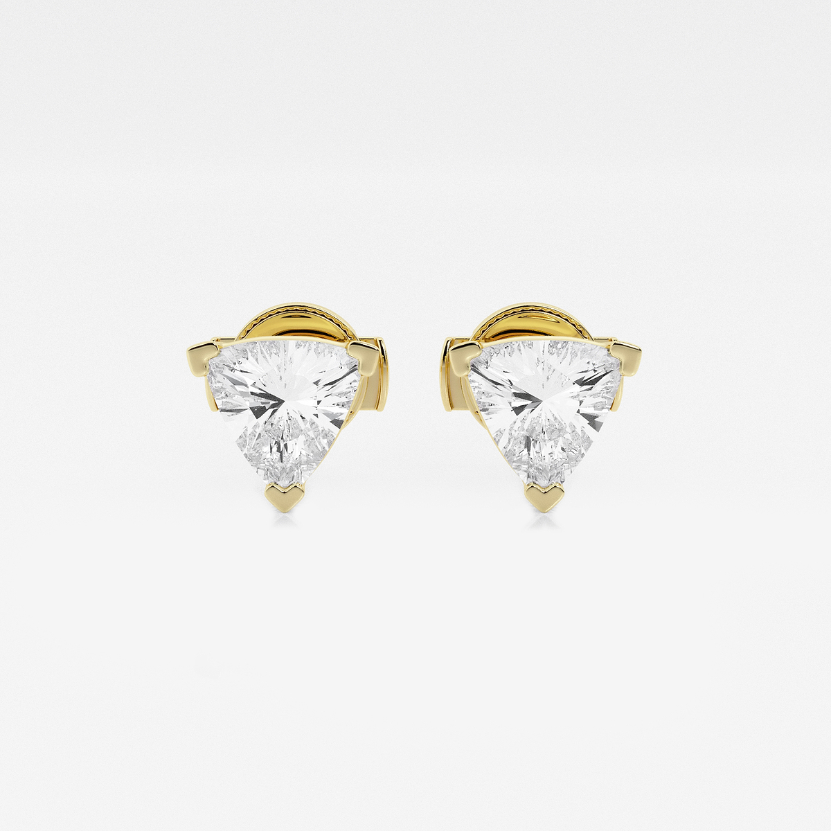 näas Ethereal 2 ctw Trillion Lab Grown Diamond Certified Stud Earrings