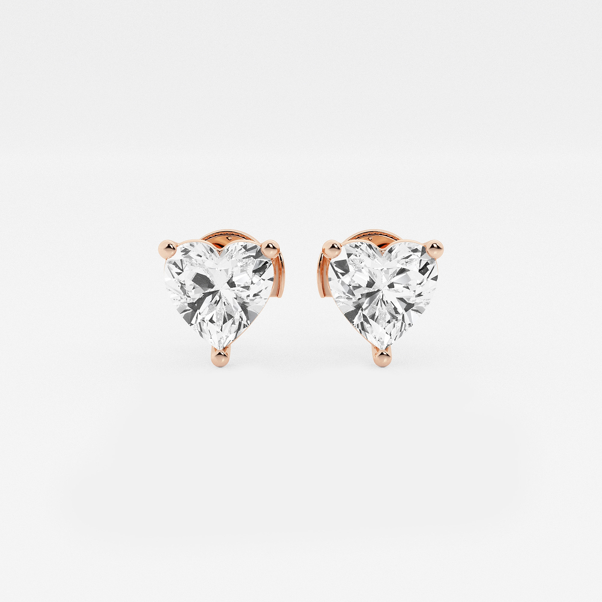 näas Ethereal 2 ctw Heart Lab Grown Diamond Certified Stud Earrings