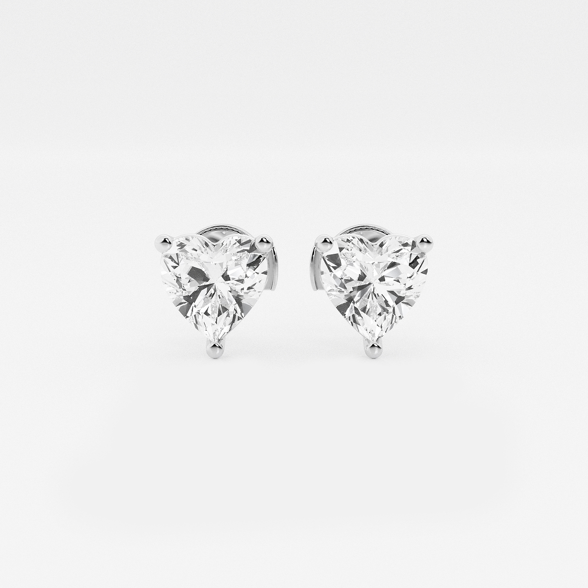 näas Ethereal 2 ctw Heart Lab Grown Diamond Certified Stud Earrings