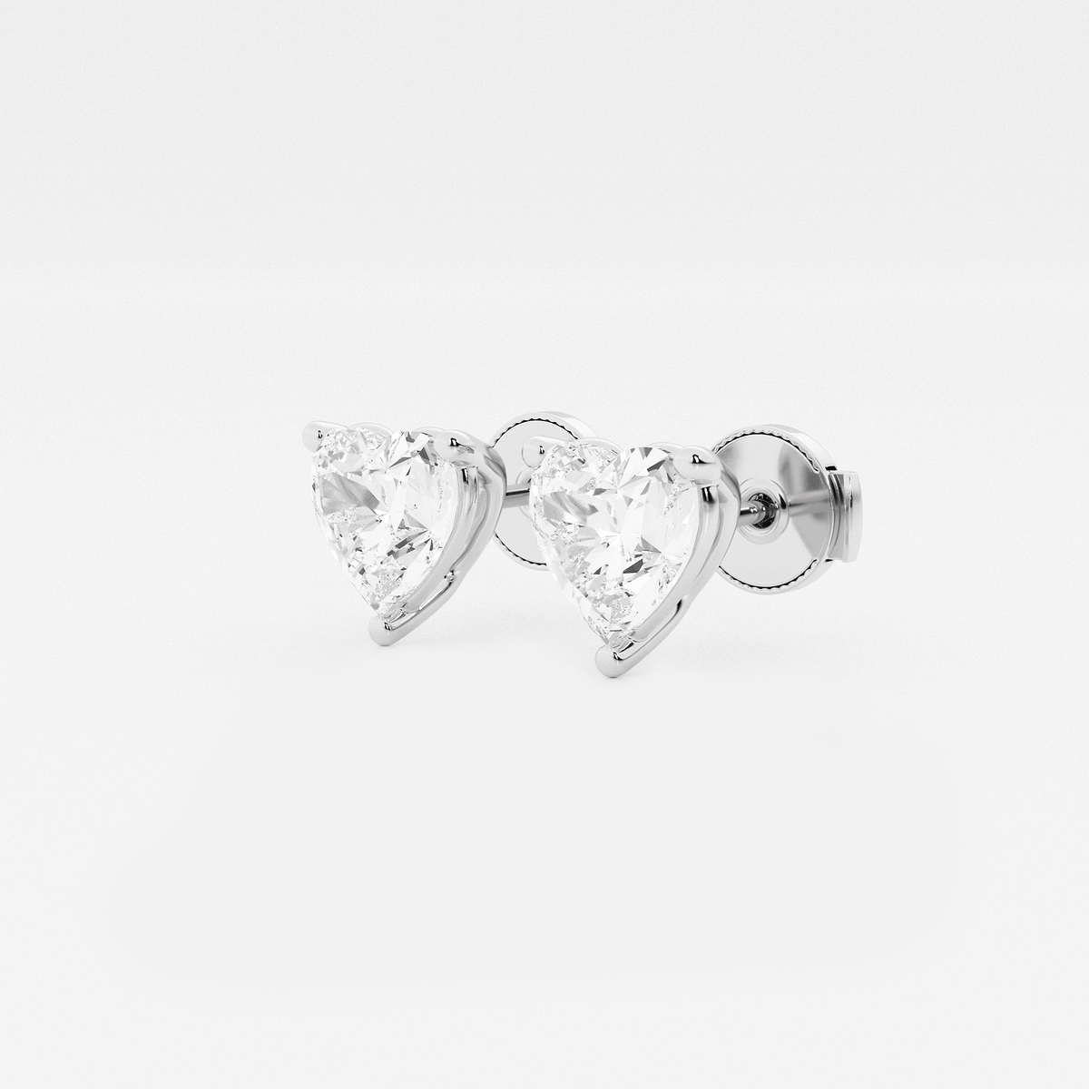 Additional Image 1 for  näas Ethereal 2 ctw Heart Lab Grown Diamond Certified Stud Earrings