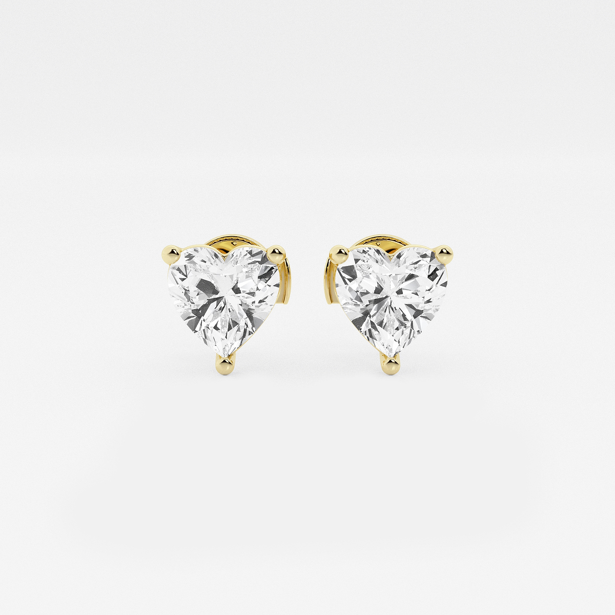 näas Ethereal 2 ctw Heart Lab Grown Diamond Certified Stud Earrings