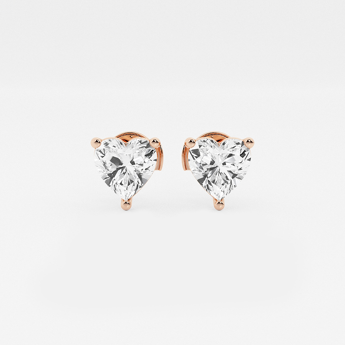 Heart Studs - näas Ethereal 2 ctw Heart Lab Grown Diamond Certified Stud Earrings