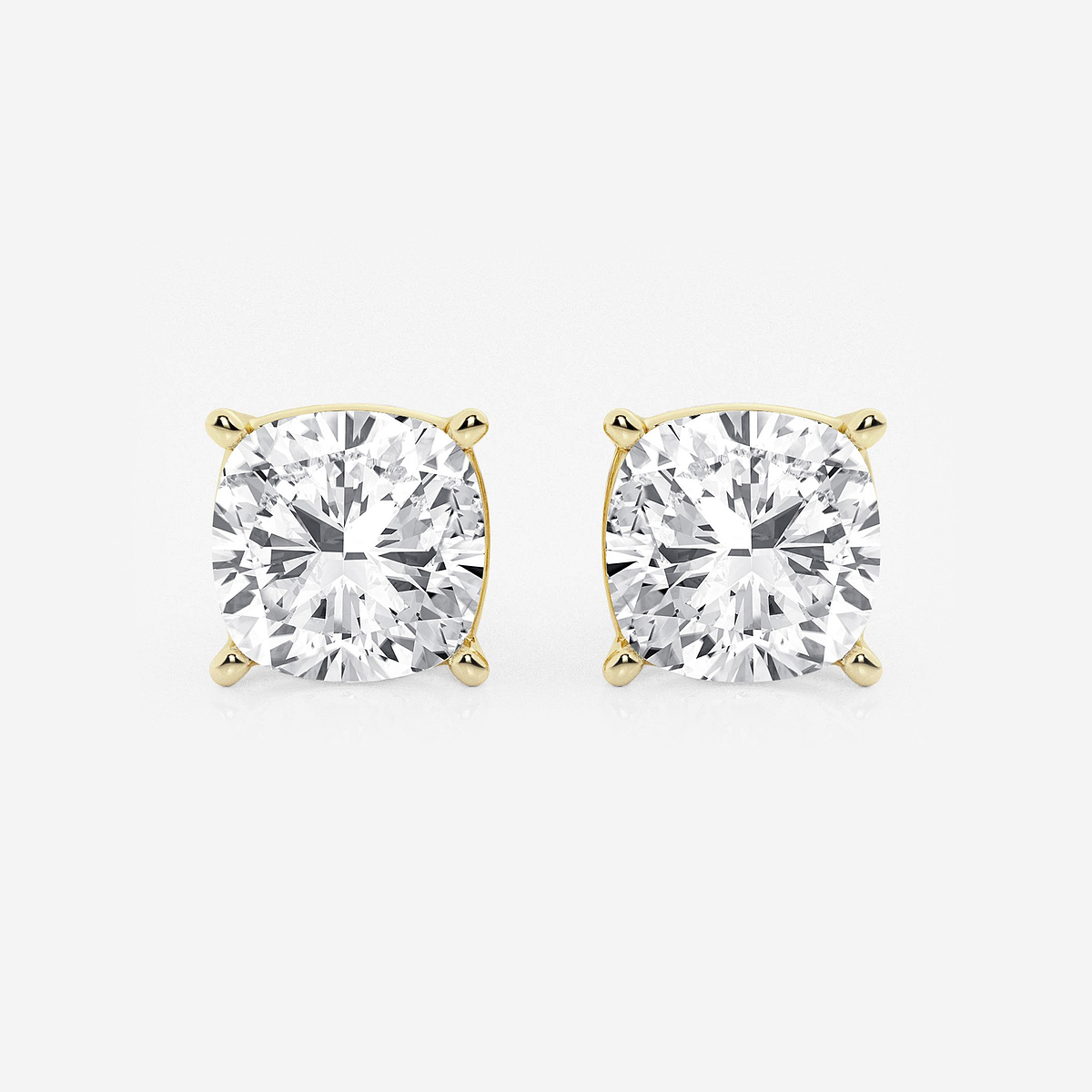 5 ctw Cushion Lab Grown Diamond Solitaire Certified Stud Earrings