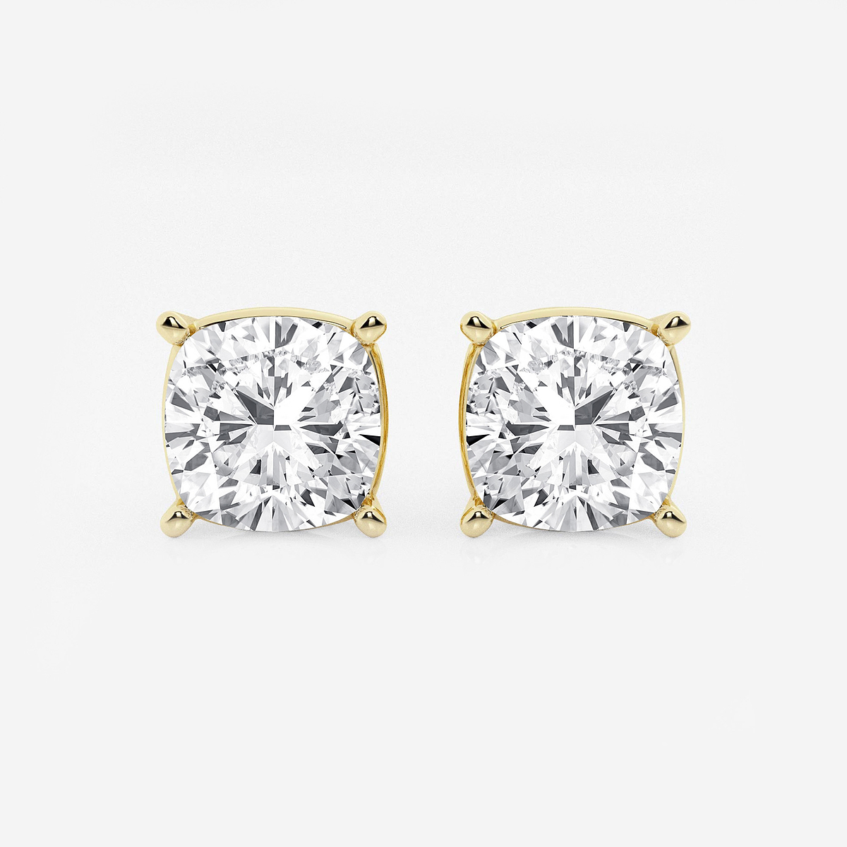 6 ctw Cushion Lab Grown Diamond Solitaire Certified Stud Earrings