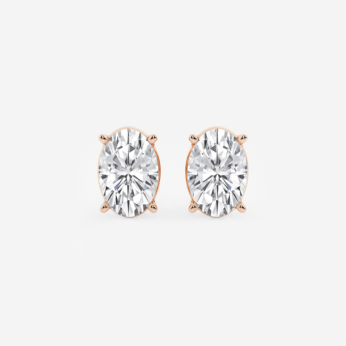 6 ctw Oval Lab Grown Diamond Solitaire Certified Stud Earrings
