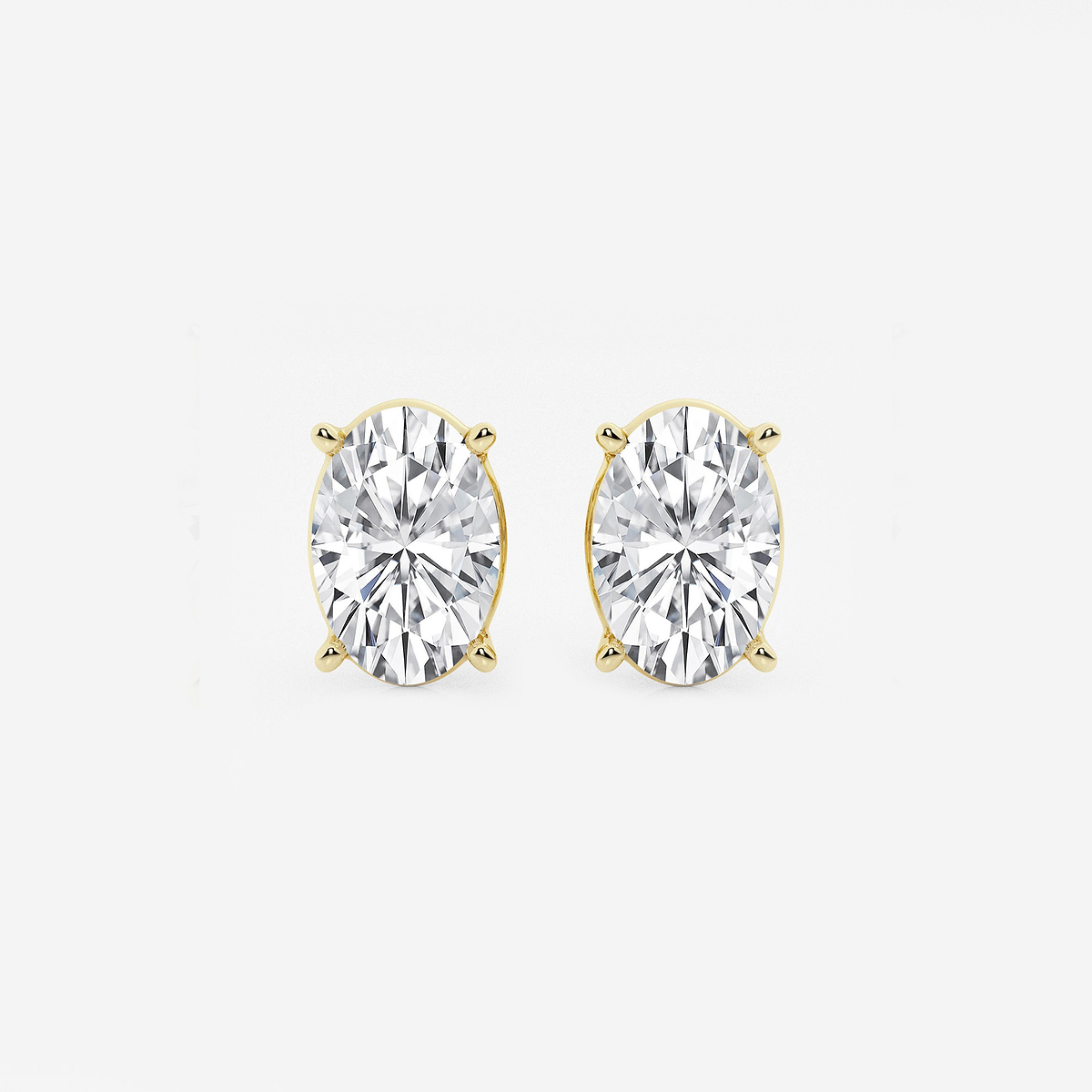 6 ctw Oval Lab Grown Diamond Solitaire Certified Stud Earrings