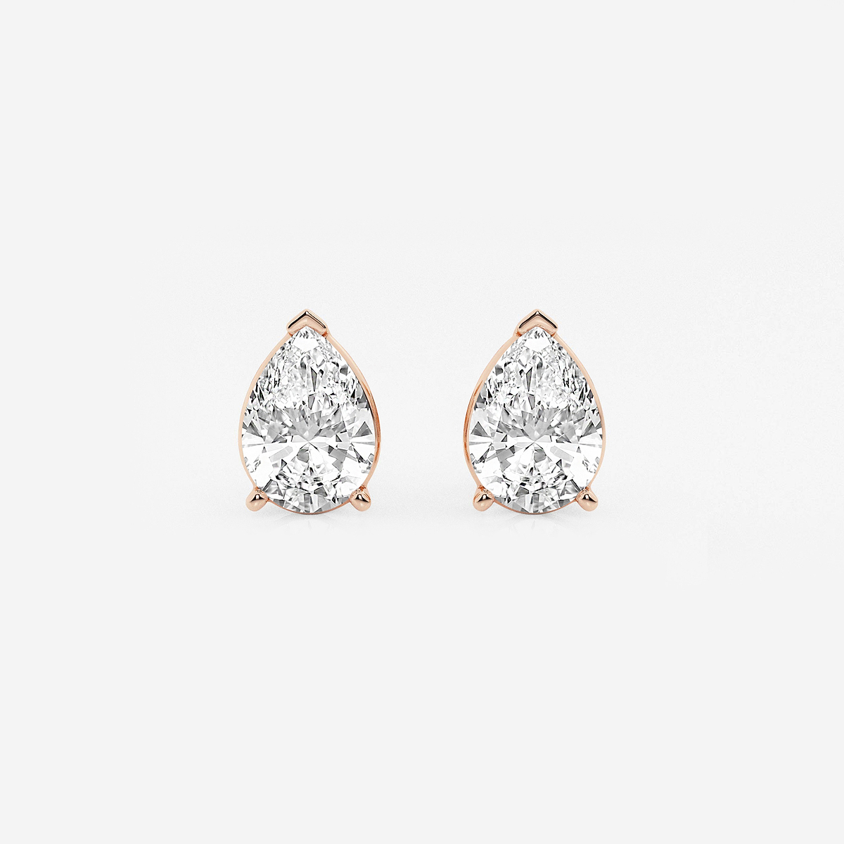 4 ctw Pear Lab Grown Diamond Solitaire Certified Stud Earrings