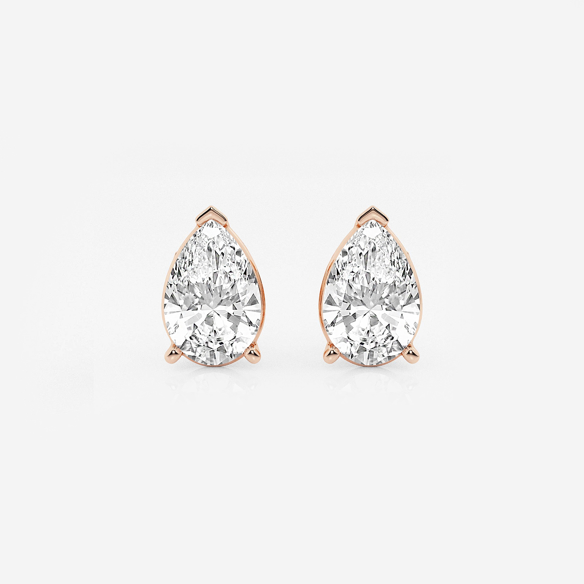 5 ctw Pear Lab Grown Diamond Solitaire Certified Stud Earrings