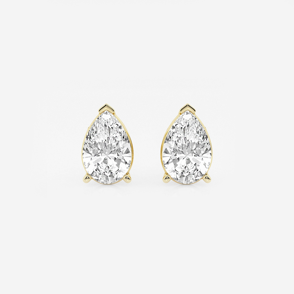 5 ctw Pear Lab Grown Diamond Solitaire Certified Stud Earrings