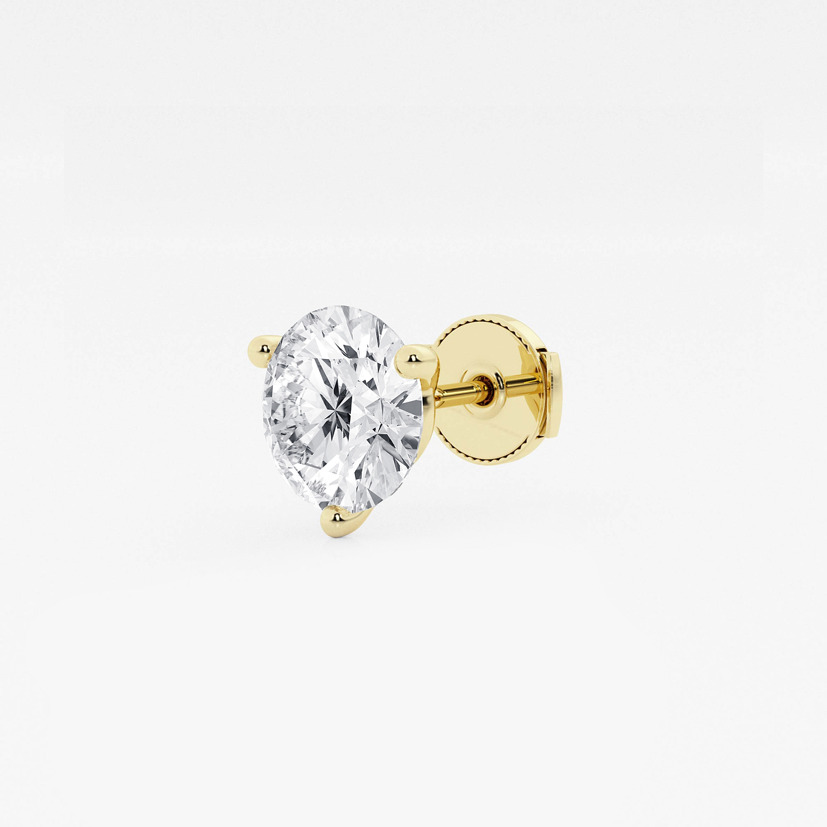 Additional Image 1 for  2 1/2 ctw Round Colorless Lab Grown Diamond Three Prong Martini Single Stud Earring