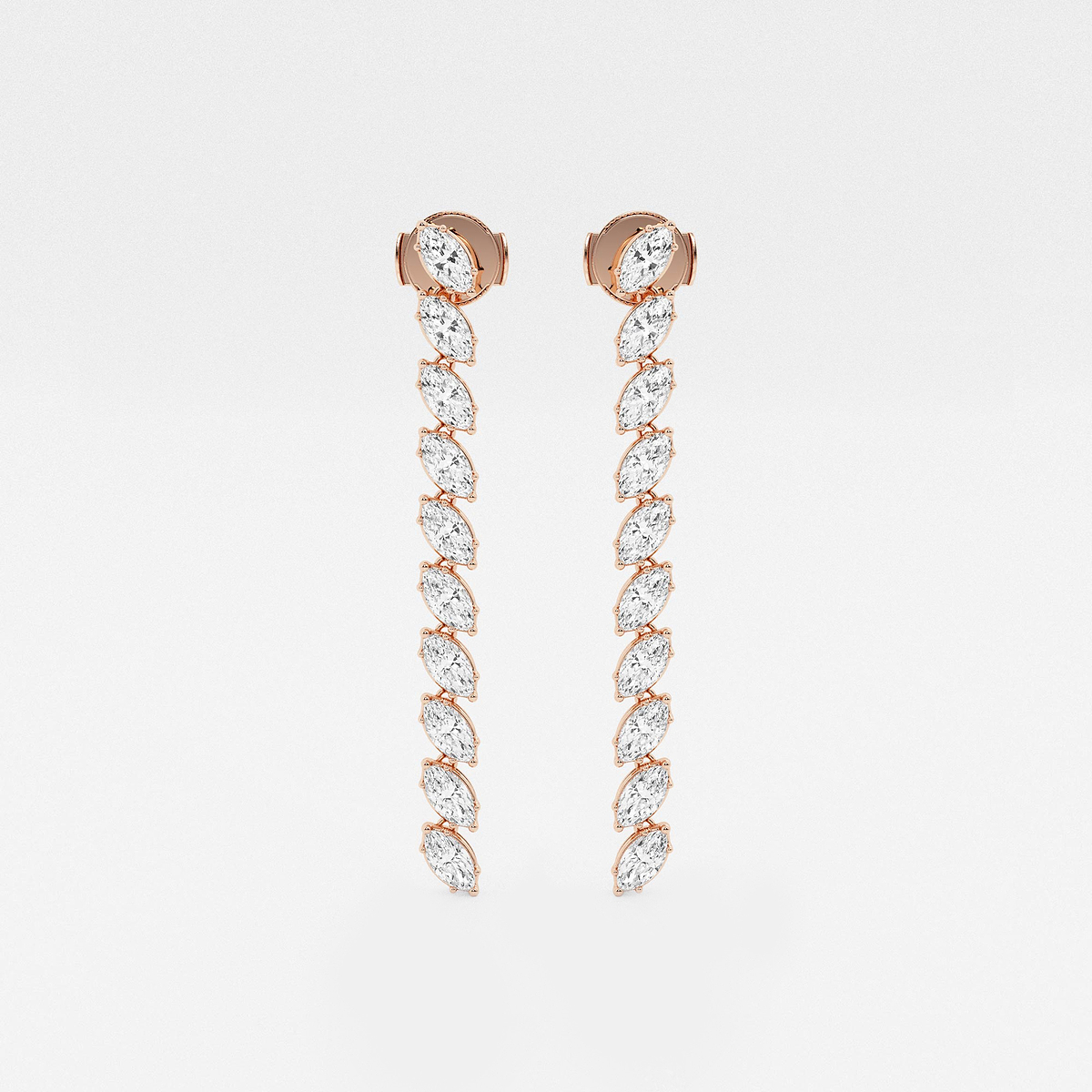 3 1/2 ctw Marquise Lab Grown Diamond Dangle Earrings