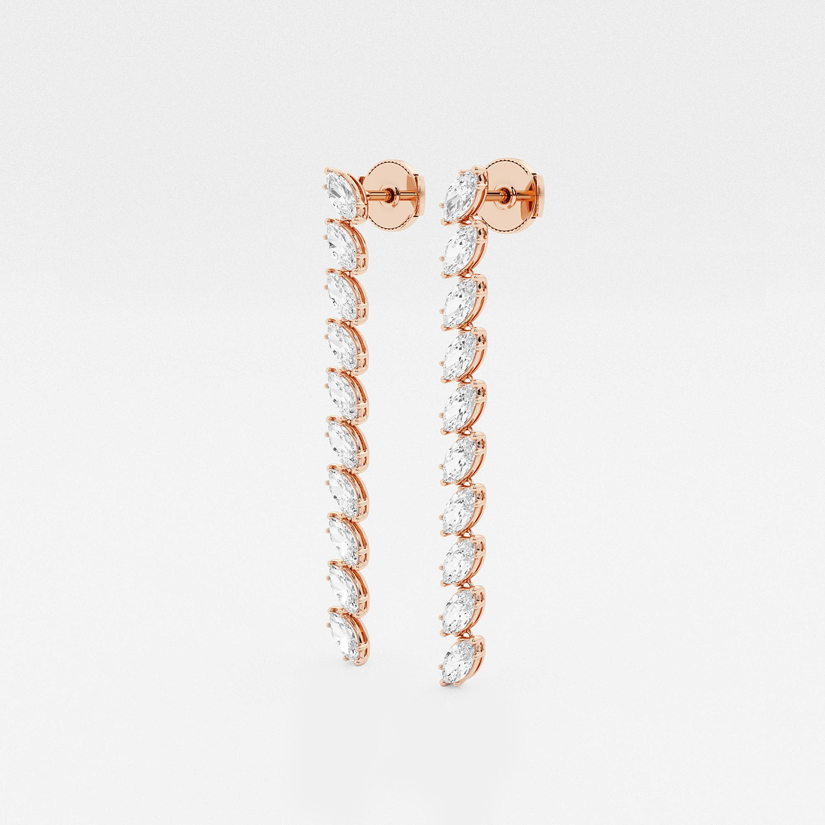 Additional Image 1 for  3 1/2 ctw Marquise Lab Grown Diamond Dangle Earrings