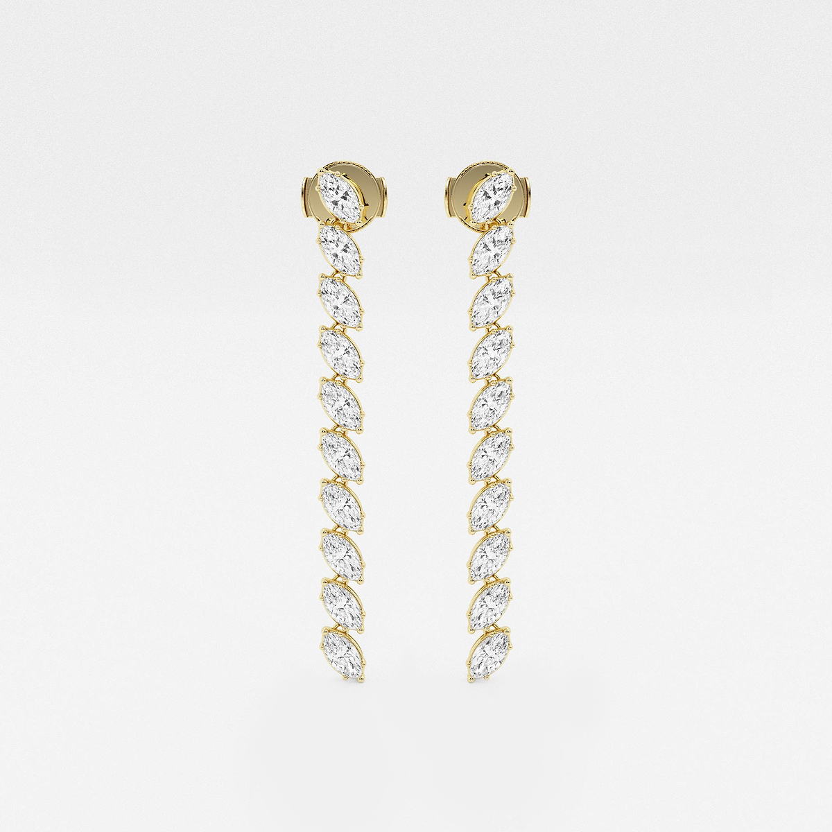 3 1/2 ctw Marquise Lab Grown Diamond Dangle Earrings