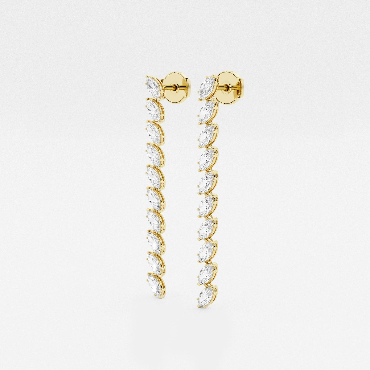 Additional Image 1 for  3 1/2 ctw Marquise Lab Grown Diamond Dangle Earrings