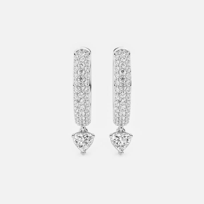 näas Bombë Huggie Heart Hoop Earrings