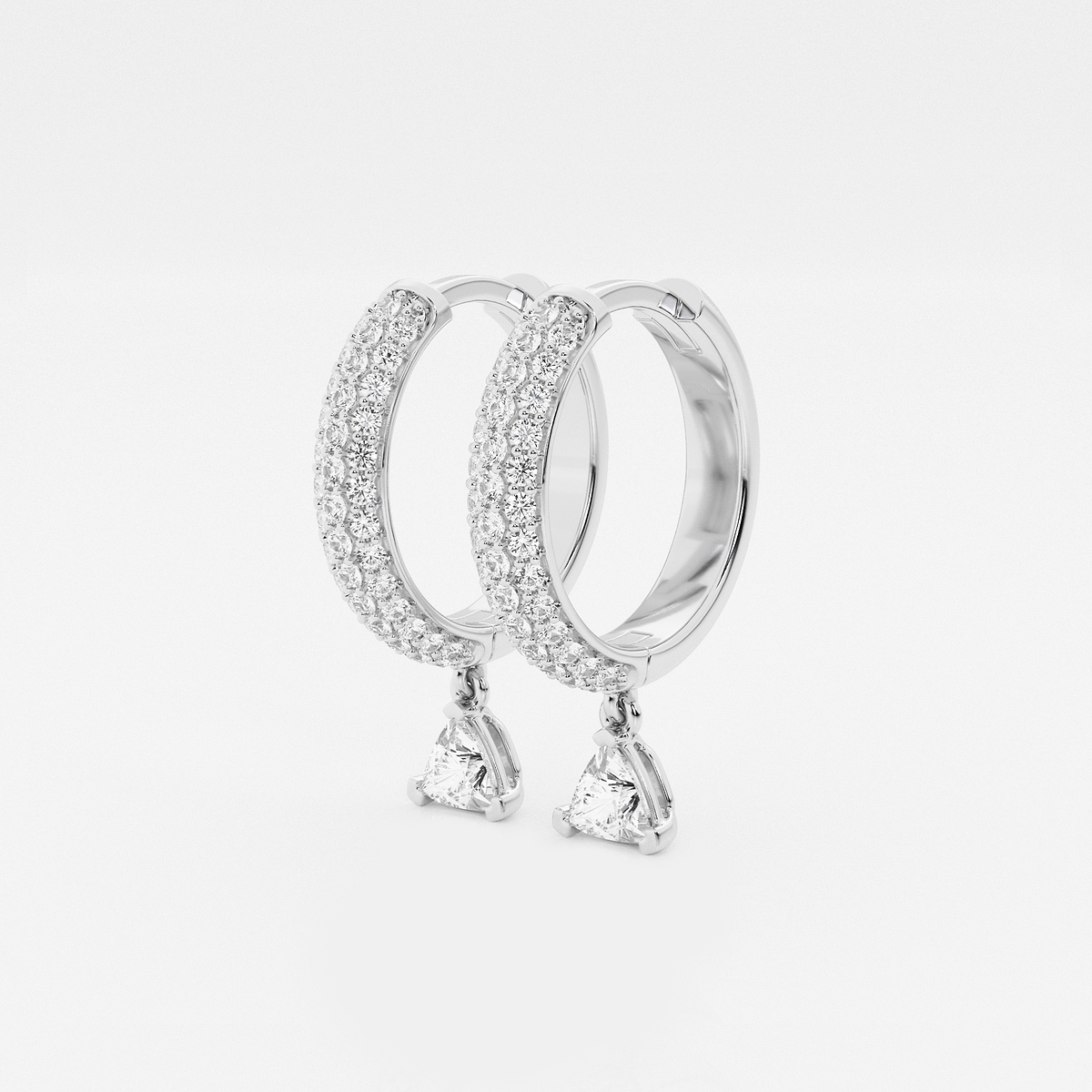 Additional Image 1 for  näas Bombë 7/8 ctw Trillion Lab Grown Diamond Huggie Hoop Earrings