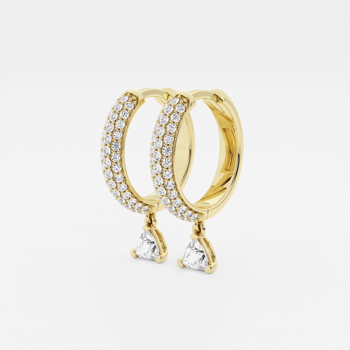 Additional Image 1 for  näas Bombë 7/8 ctw Trillion Lab Grown Diamond Huggie Hoop Earrings
