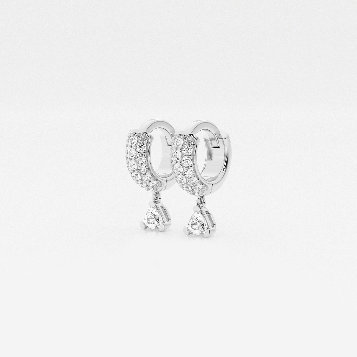 Additional Image 1 for  näas Bombë 1/3 ctw Trillion Lab Grown Diamond Third Piercing Huggie Hoop Earrings