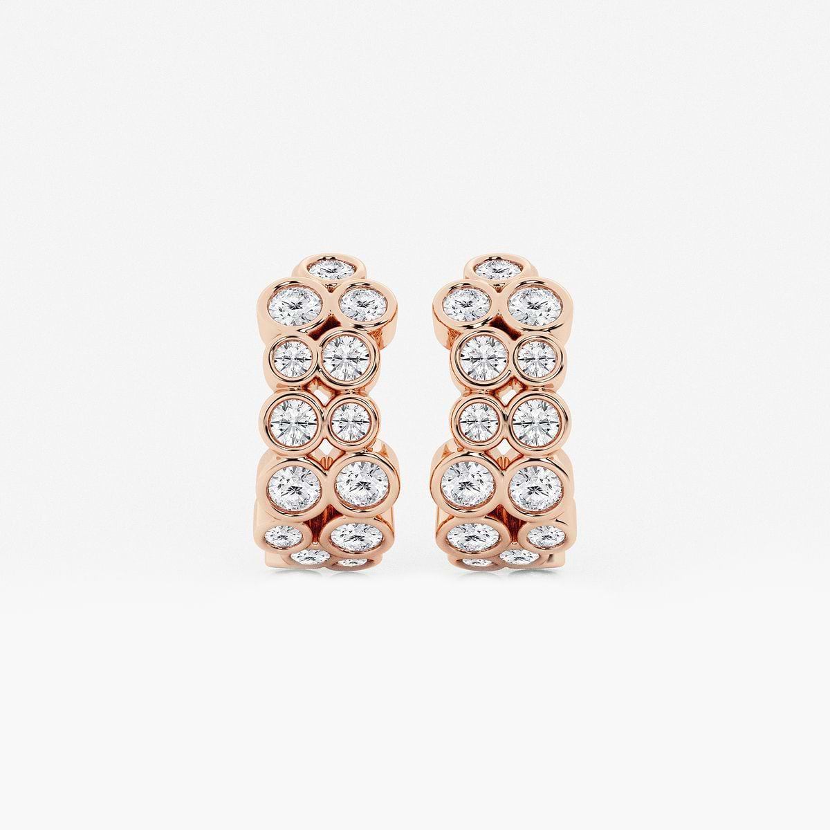 näas Bombë 1 ctw Round Lab Grown Diamond Fashion Cuff Earrings