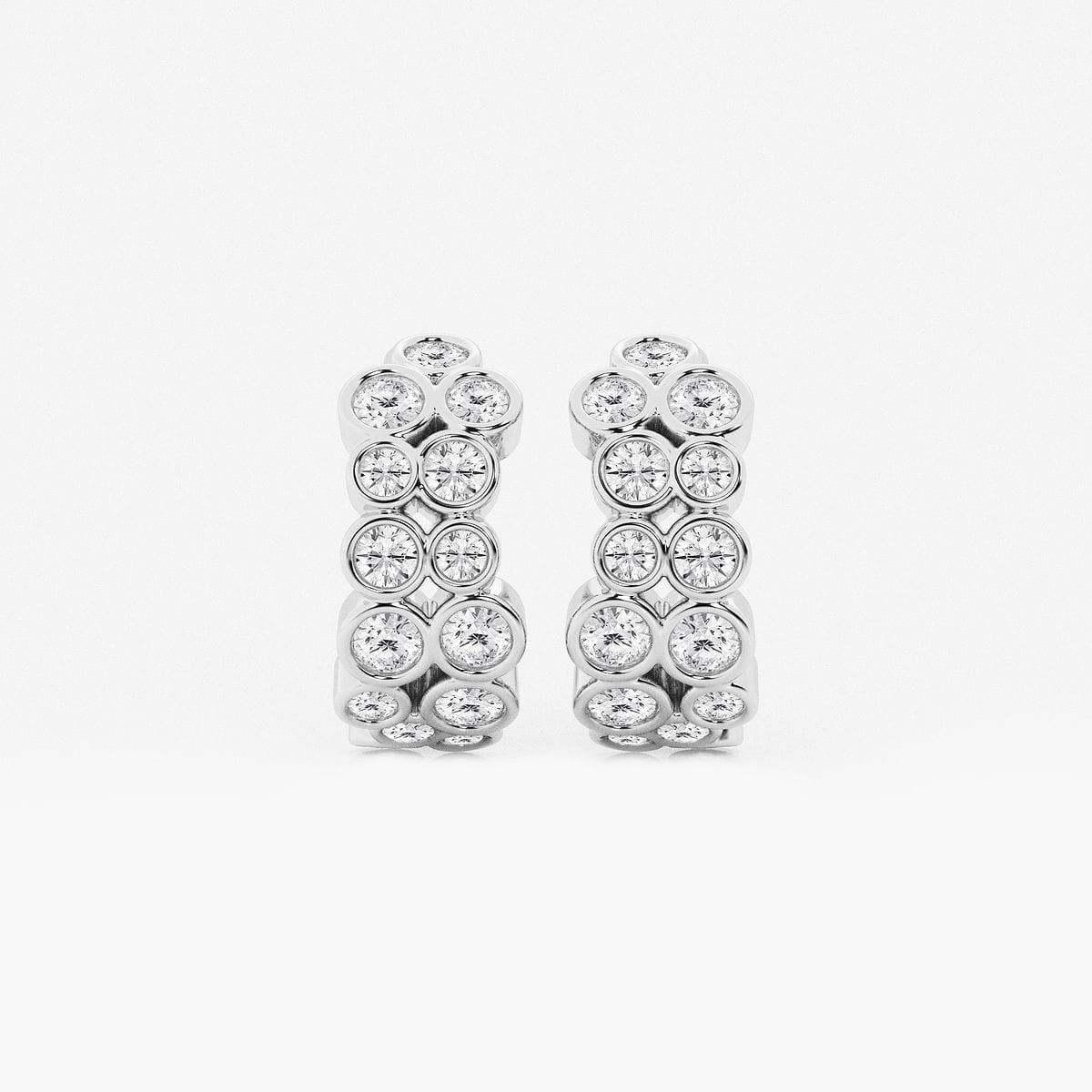 näas Bombë 1 ctw Round Lab Grown Diamond Fashion Cuff Earrings