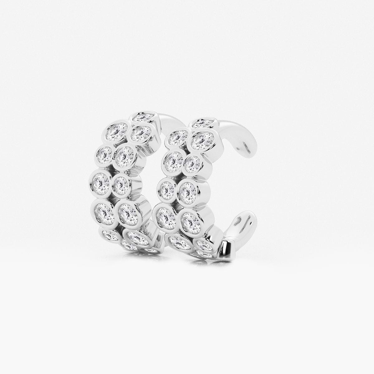 Additional Image 1 for  näas Bombë 1 ctw Round Lab Grown Diamond Fashion Cuff Earrings